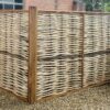 Iroko framed hazel hurdle - Image 3
