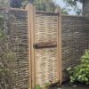 Iroko framed hazel hurdle - Image 4