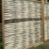 Iroko framed hazel hurdle - Image 2