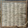 Iroko framed hazel hurdle